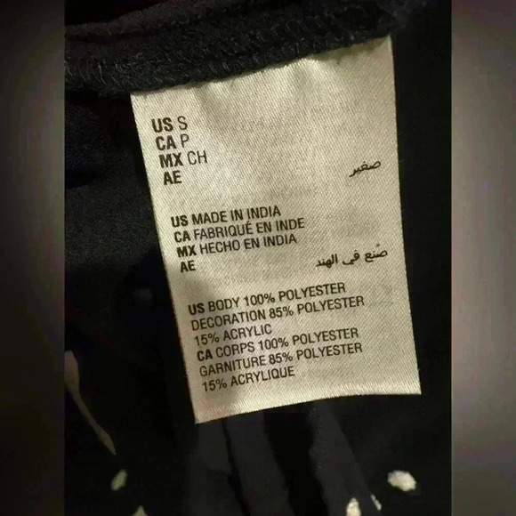 INC International Concepts Women's Polka Dot Sheer Black And White Blouse Size S - Picture 5 of 7